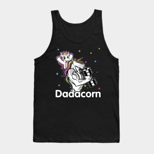 Dadacorn - Muscle Dad And Baby Papacorn Unicorn design Tank Top